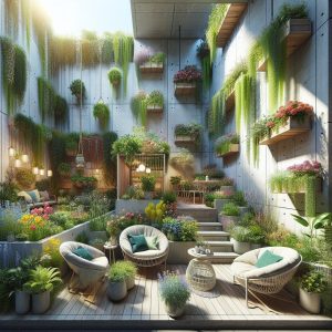 grădina urbană terasă